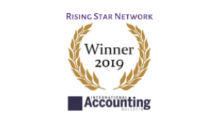 International Accounting Bulletin Rising Star Network Winner 2019 badge